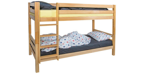ETAGENBETT 90/200 cm Buchefarben - Buchefarben, KONVENTIONELL, Holz (90/200cm) - Linea Natura