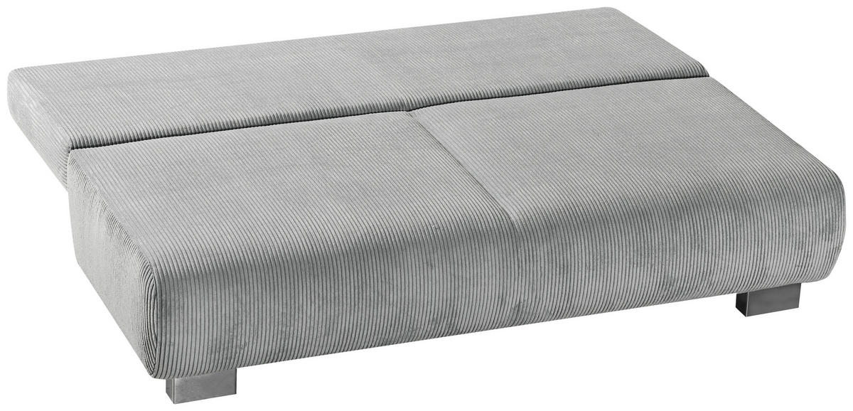 SCHLAFSOFA in Cord Hellgrau  - Hellgrau, Konventionell, Textil/Metall (196/89/94cm) - Novel