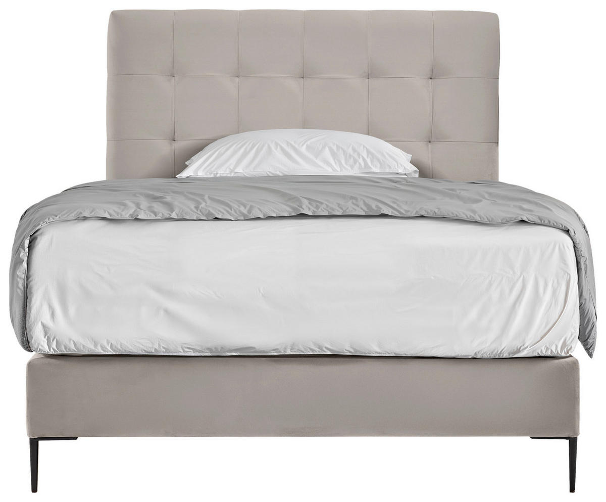 BOXSPRINGBETT 120/200 cm  in Creme  - Creme/Schwarz, MODERN, Holzwerkstoff/Textil (120/200cm) - MID.YOU