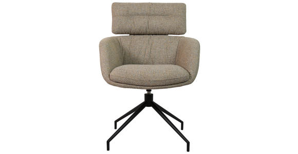 ARMLEHNSTUHL  in Eisen Webstoff  - Schwarz/Grau, Design, Textil/Metall (62/92/65cm) - Dieter Knoll