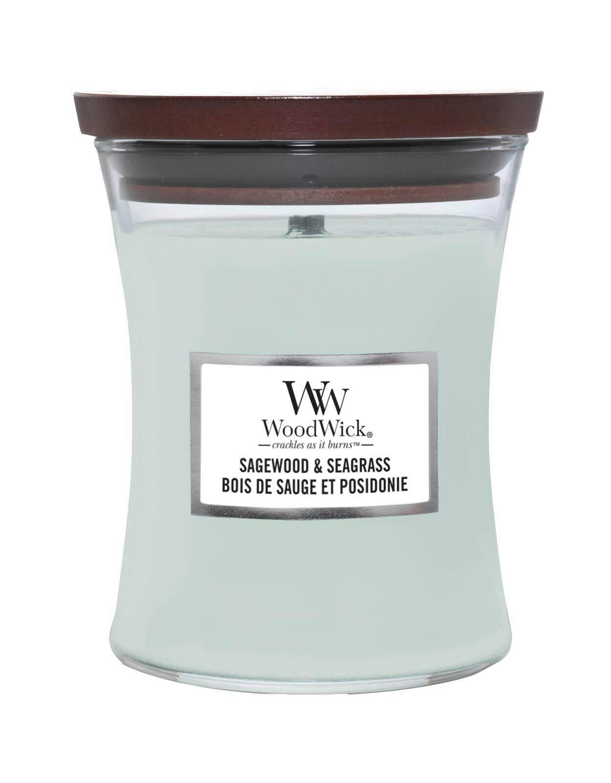 SVIJEĆA MIRISNA   - Basics, staklo/drvo (10/11/10cm) - WoodWick