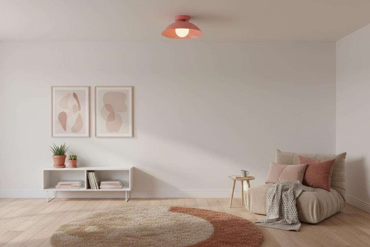 DECKENLEUCHTE  30/15 cm    - Rosa, Design, Kunststoff/Metall (30/15cm) - Collet's Monde