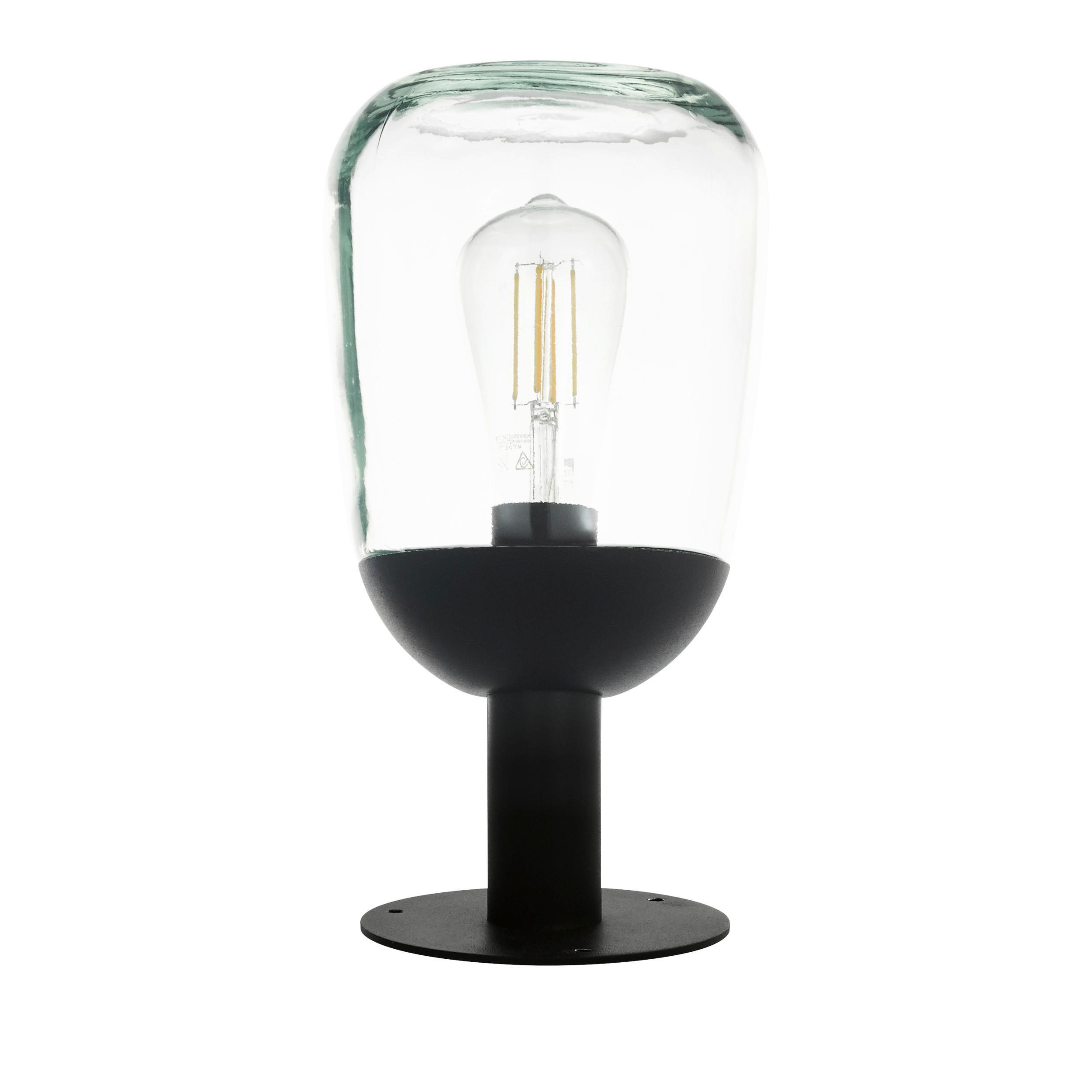 AUßENLEUCHTE 15,5/31 cm   - Klar/Schwarz, Basics, Glas/Metall (15,5/31cm) - Eglo