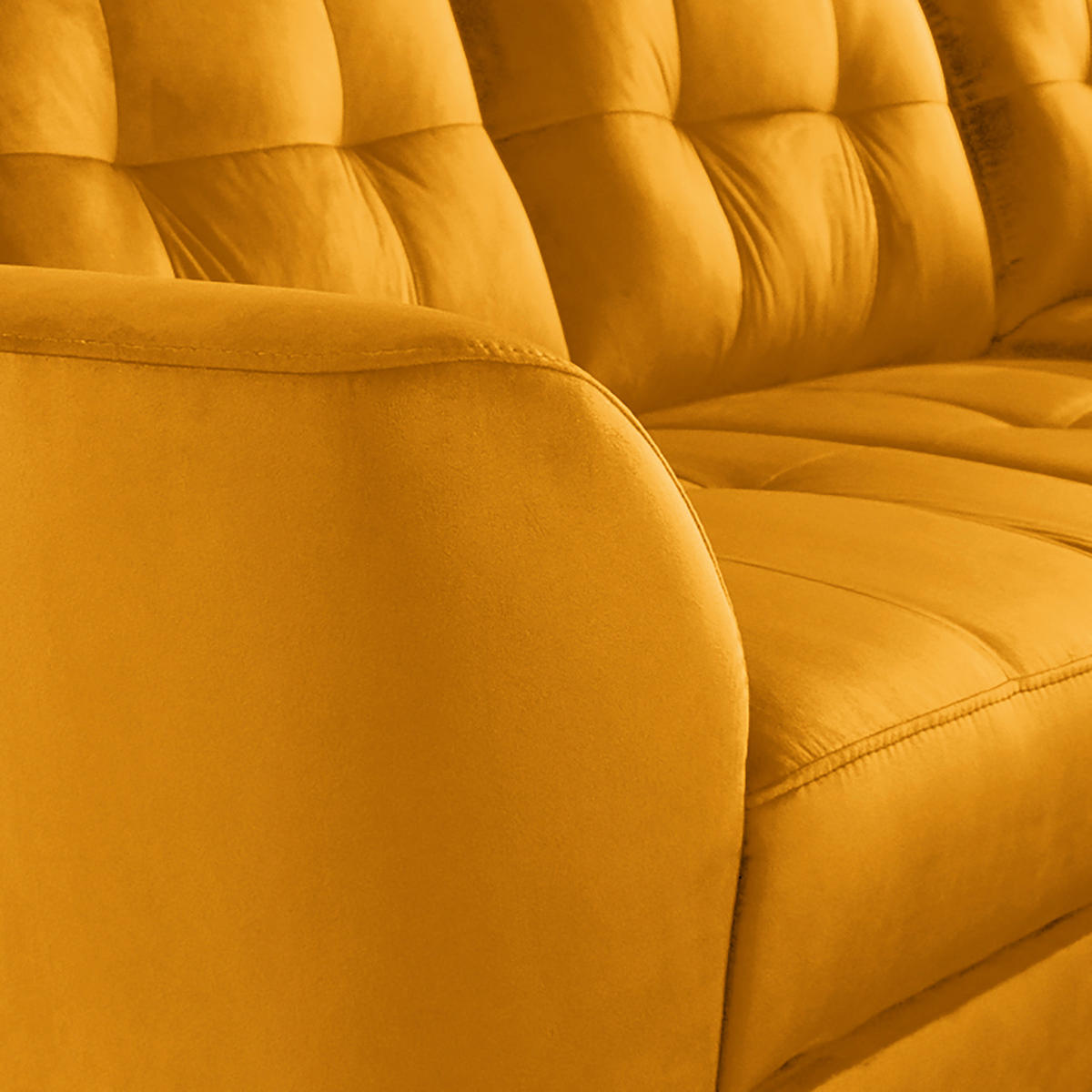 ECKSOFA - Gelb/Buchefarben, Design, Holz/Textil (236/190cm) - Livetastic