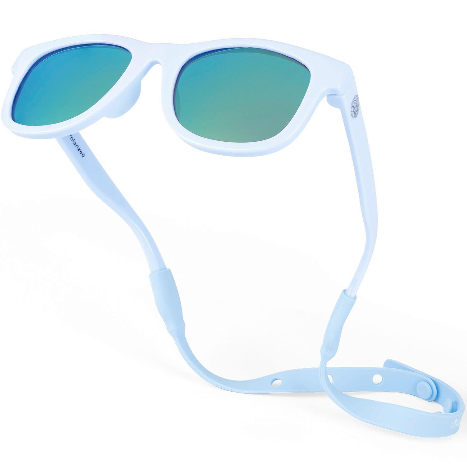 BABY-SONNENBRILLE MIT BAND  - Hellblau, Basics, Kunststoff