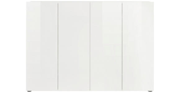 SCHUHSCHRANK 160/115/34 cm  - Schwarz/Weiß, Design, Holzwerkstoff/Kunststoff (160/115/34cm) - Xora