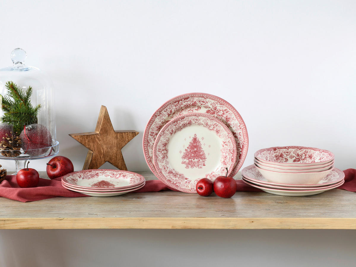 SERVIS Tannenbaum 12 delar  - röd, Basics, keramik - Creatable
