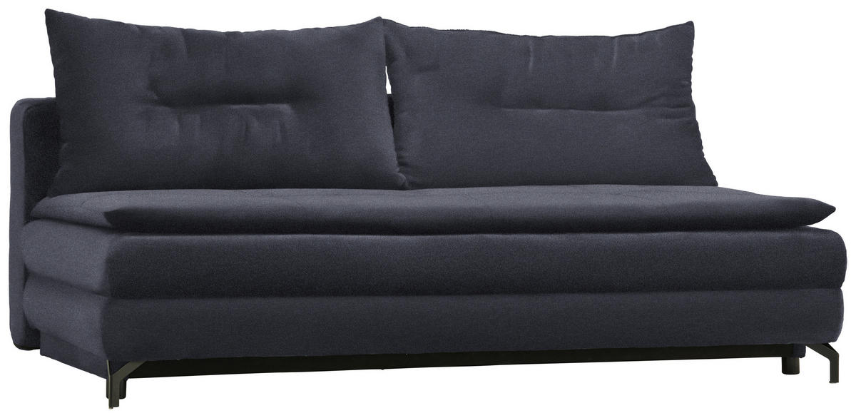 KANAPÉÁGY antracit  - fekete/antracit, Modern, textil/fém (208/73/92/102cm) - Novel