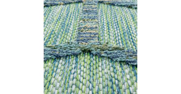 Flachwebteppich 80/150 cm Bahama Grün - Grün, Design, Textil (80/150cm) - Novel