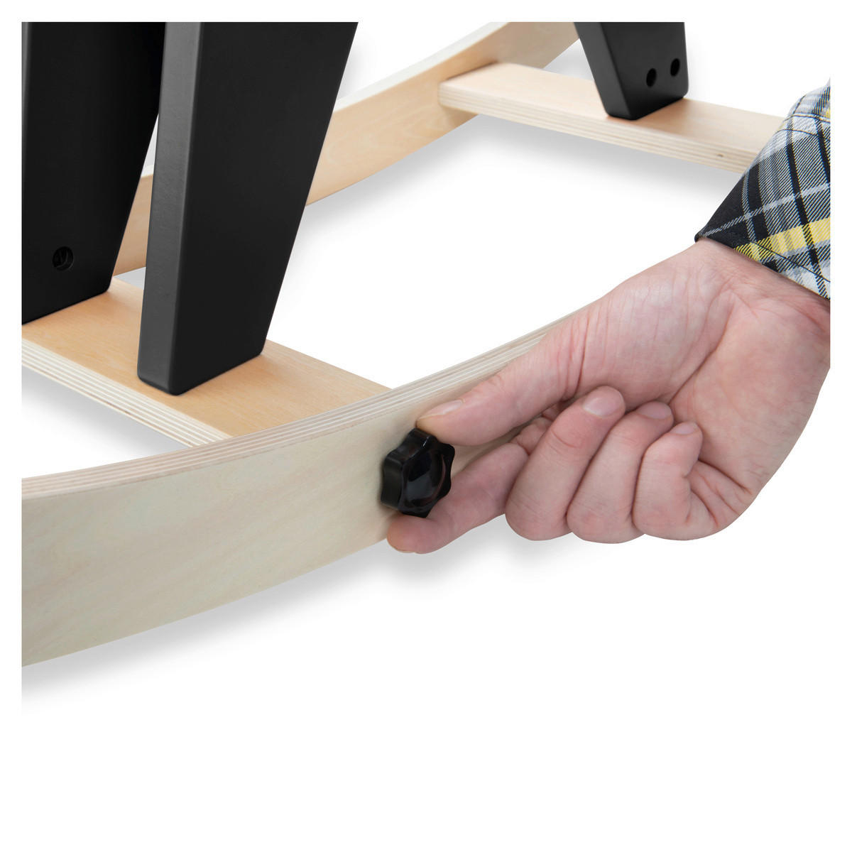 SCHAUKELTIER ROCK N SWING  - Schwarz/Weiß, Basics, Holz (32,5/55/82cm) - Hauck