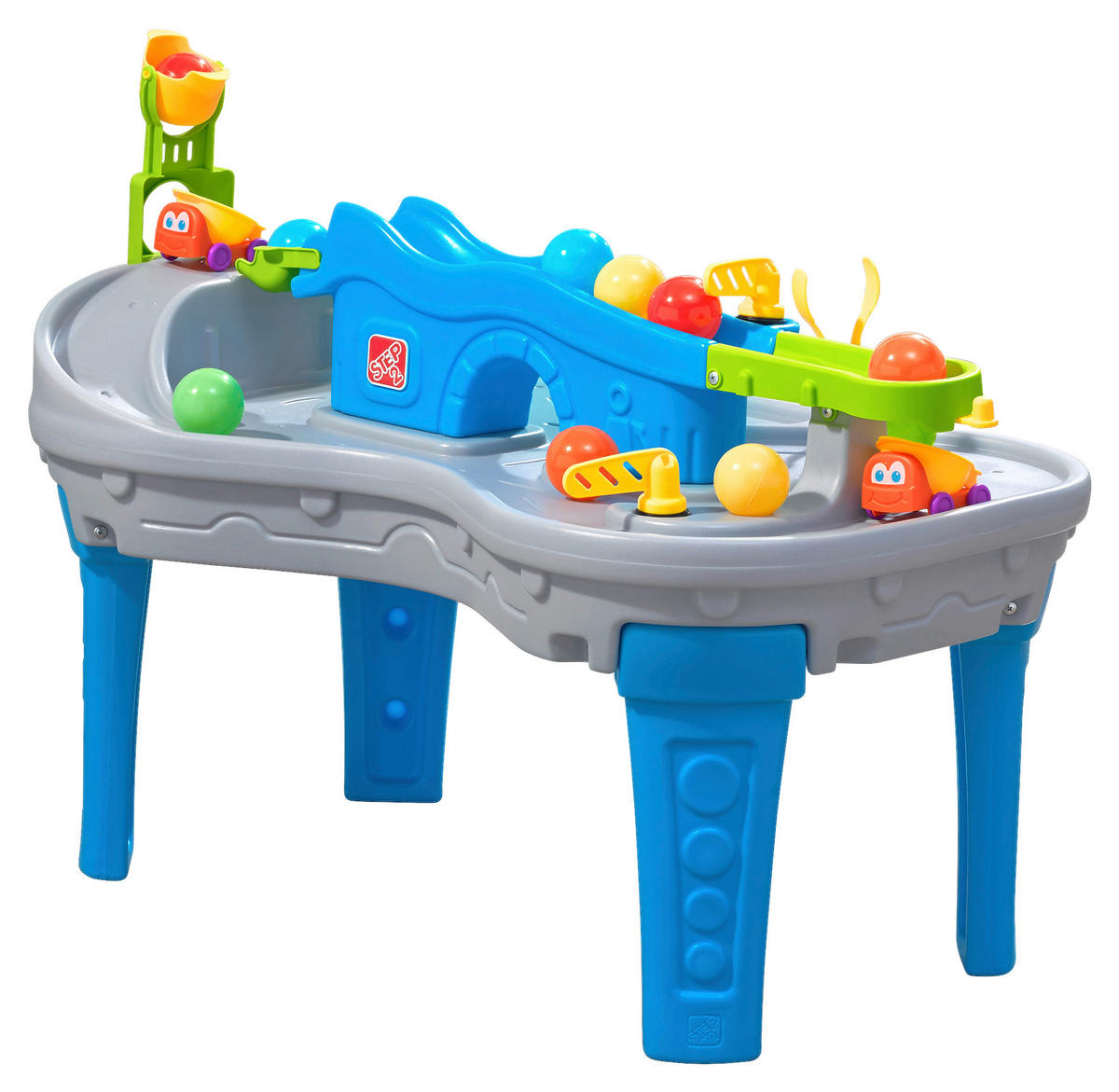 SPIELTISCH FAHREN UND ROLLEN - Blau/Orange, Basics, Kunststoff (58/90/69cm)