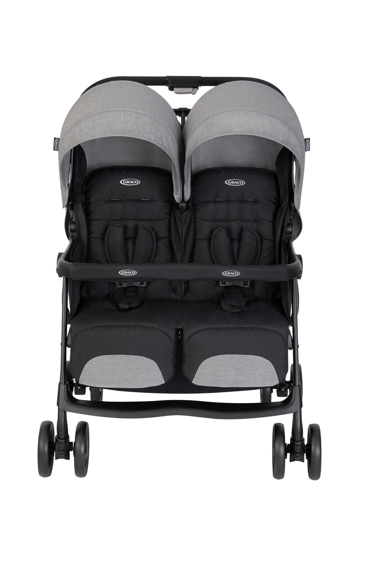 GESCHWISTERWAGEN DuoRider  - Schwarz/Grau, Basics, Textil/Metall (70/78/102cm) - Graco