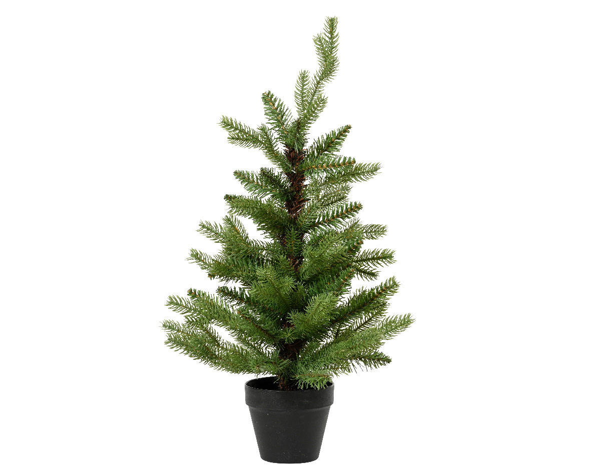 WEIHNACHTSBAUM 60 cm  - Dunkelbraun/Grün, Basics, Kunststoff/Metall (40/60cm) - X-Mas