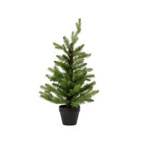 WEIHNACHTSBAUM 60 cm  - Dunkelbraun/Grün, Basics, Kunststoff/Metall (40/60cm) - X-Mas