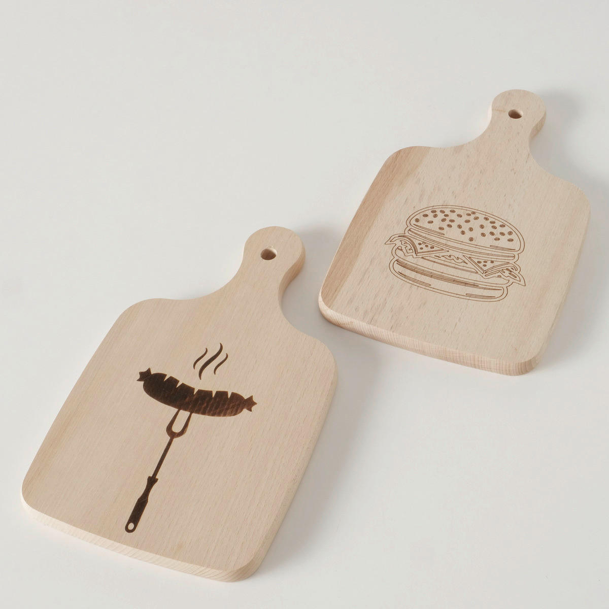 VÁGÓDESZKA - natúr színű, Basics, fa (17/28cm)