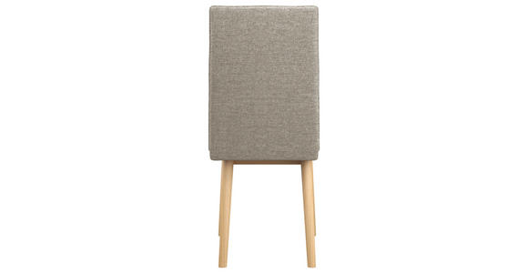 STUHL Webstoff Eichefarben, Taupe Eiche vollmassiv  - Taupe/Eichefarben, KONVENTIONELL, Holz/Textil (46/91/59cm) - Linea Natura