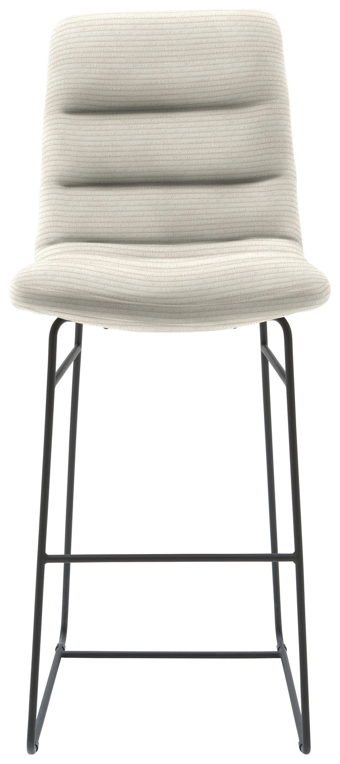 BARHOCKER in Textil Naturfarben  - Schwarz/Naturfarben, Design, Textil/Metall (52/122/66cm) - Dieter Knoll