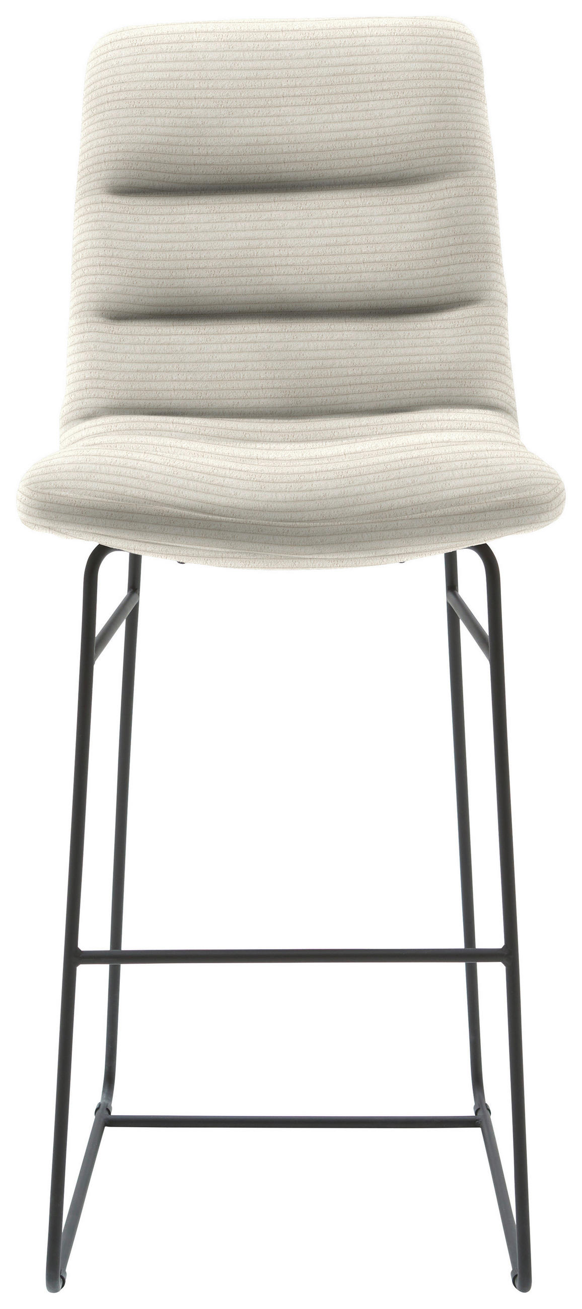 BARHOCKER in Textil Naturfarben  - Schwarz/Naturfarben, Design, Textil/Metall (52/122/66cm) - Dieter Knoll