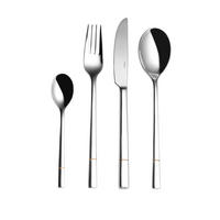 SADA PRÍBOROV, ušľachtilá oceľ, 30-dielne - farba ušľachtilej ocele, Design, kov - Sola