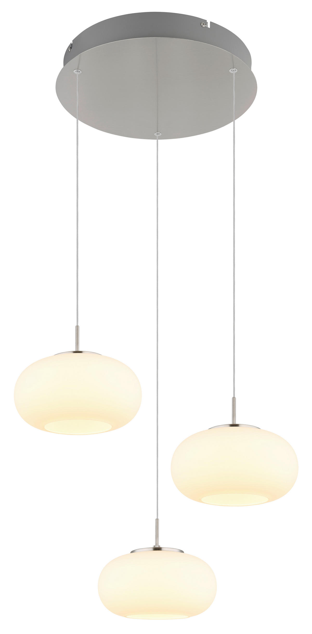 LED FÜGGŐLÁMPA 49/150 cm  - opál/áttetsző, Design, Üveg/fém (49/150cm) - Globo