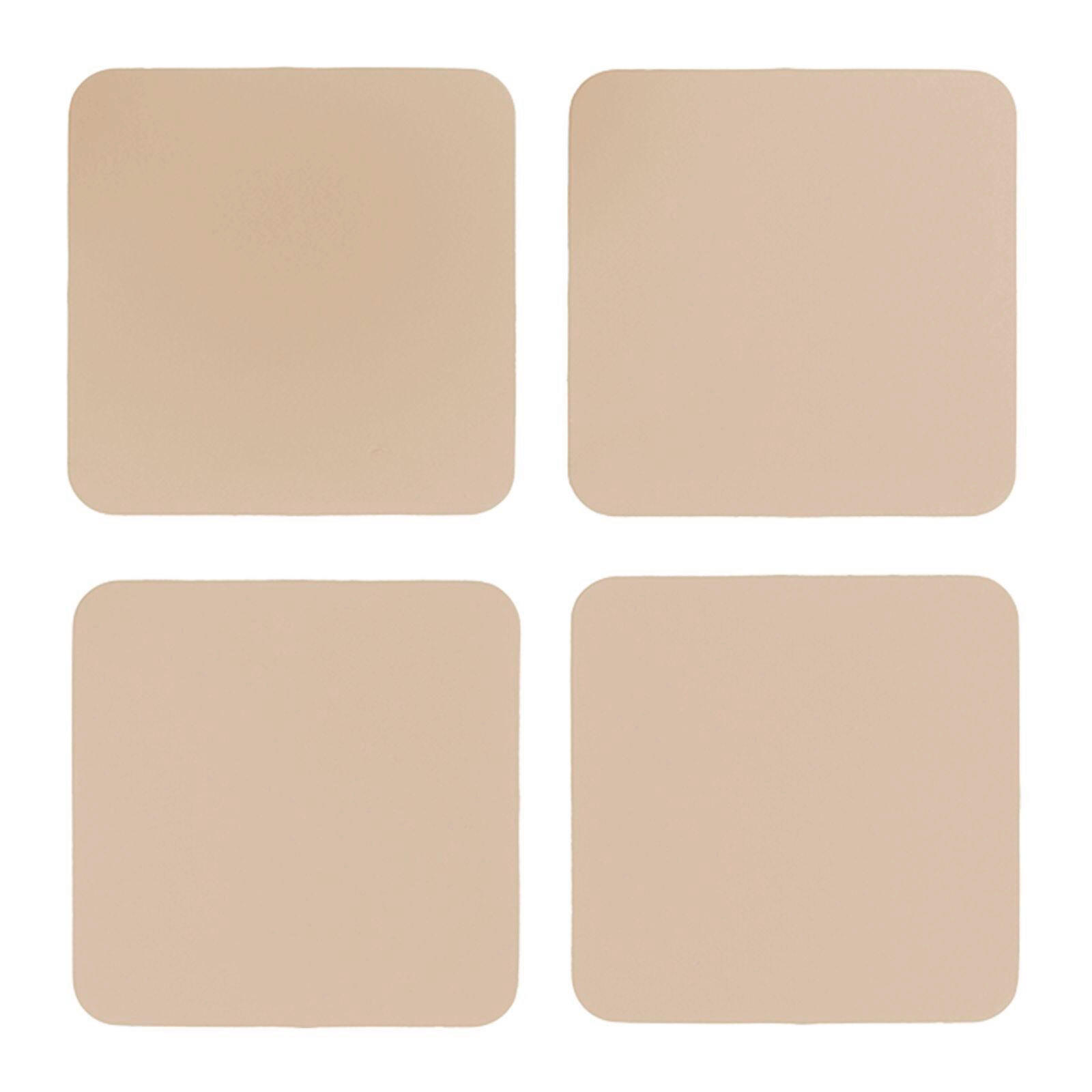 GLASUNTERSETZER  - Hellbraun, Basics, Leder (10/10/0.2cm)