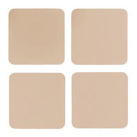 GLASUNTERSETZER  - Hellbraun, Basics, Leder (10/10/0.2cm)