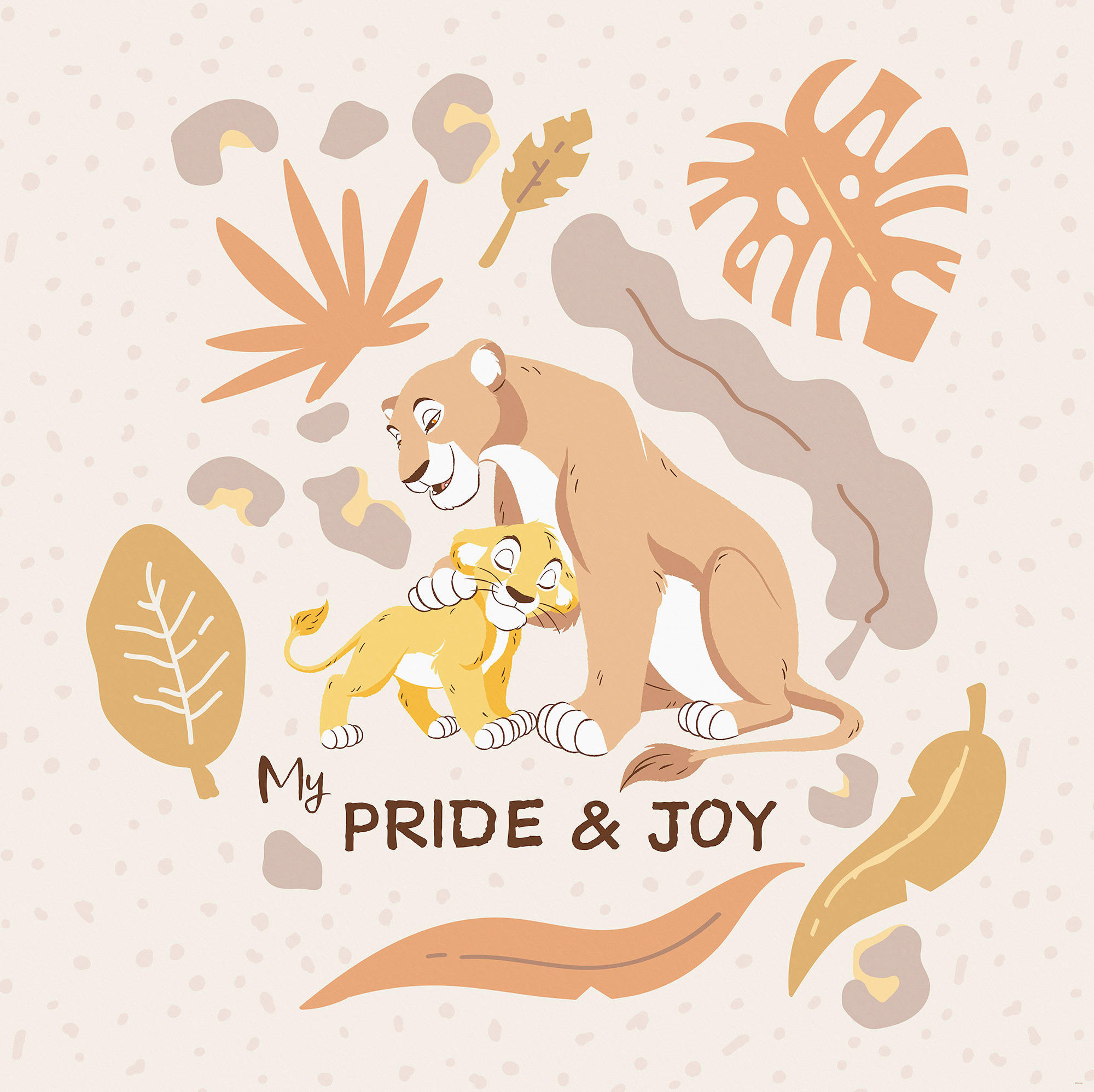 FOTOTAPETE THE LION KING MY PRIDE AND JOY  - Braun, Design, Textil (250/250cm) - Disney