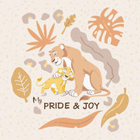 FOTOTAPETE THE LION KING MY PRIDE AND JOY  - Braun, Design, Textil (250/250cm) - Disney