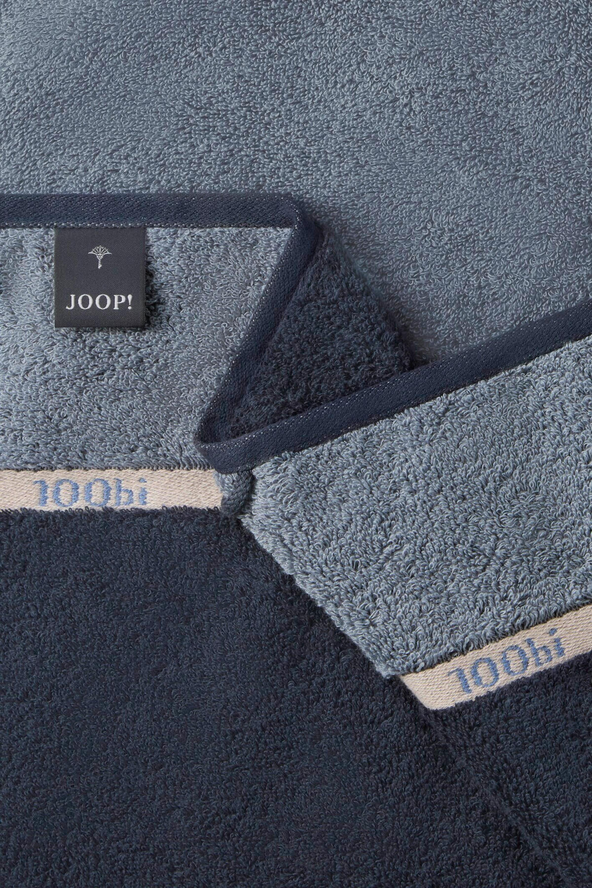 GÄSTETUCH LINES LOGOGRAM Blau 30/50 cm  - Blau, Basics, Textil (30/50cm) - Joop!