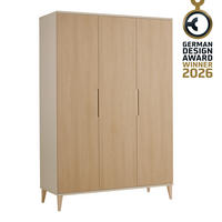 BABYKLEIDERSCHRANK Jonte  - Eichefarben/Beige, Basics, Holzwerkstoff (141/207/56cm) - Paidi