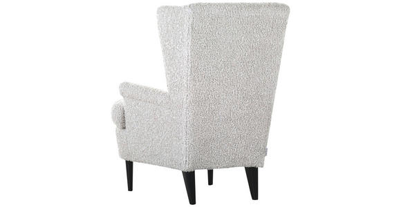 OHRENSESSEL Flachgewebe Schlammfarben - Schlammfarben/Dunkelbraun, Design, Holz/Textil (72/104/85cm) - Carryhome