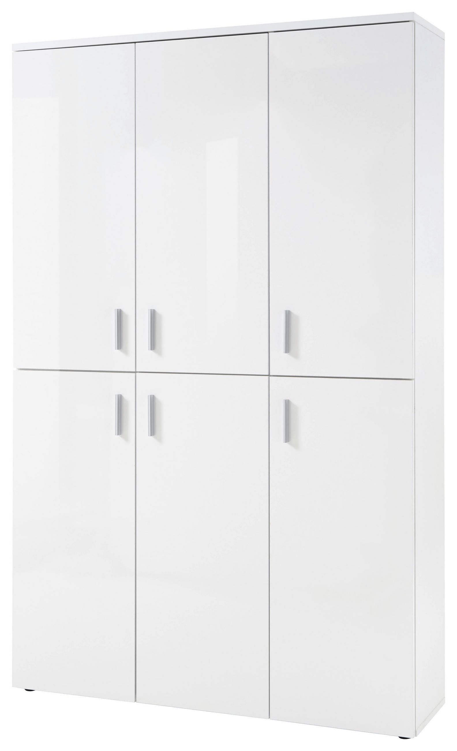 ORMAR ZA OBUĆU bijela drvni materijal - bijela/srebrne boje, Design, drvni materijal/plastika (120/190/35cm) - MID.YOU