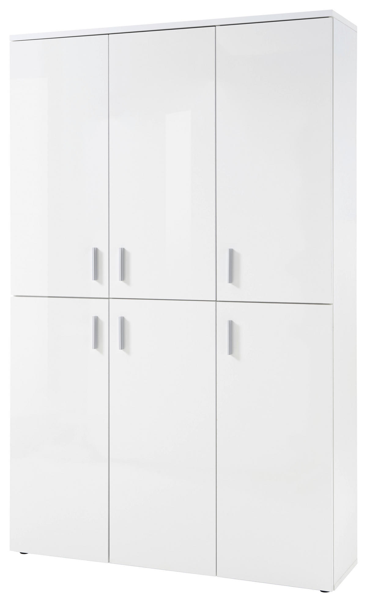 ORMAR ZA OBUĆU  bijela  drvni materijal     - bijela/srebrne boje, Design, drvni materijal/plastika (120/190/35cm) - MID.YOU