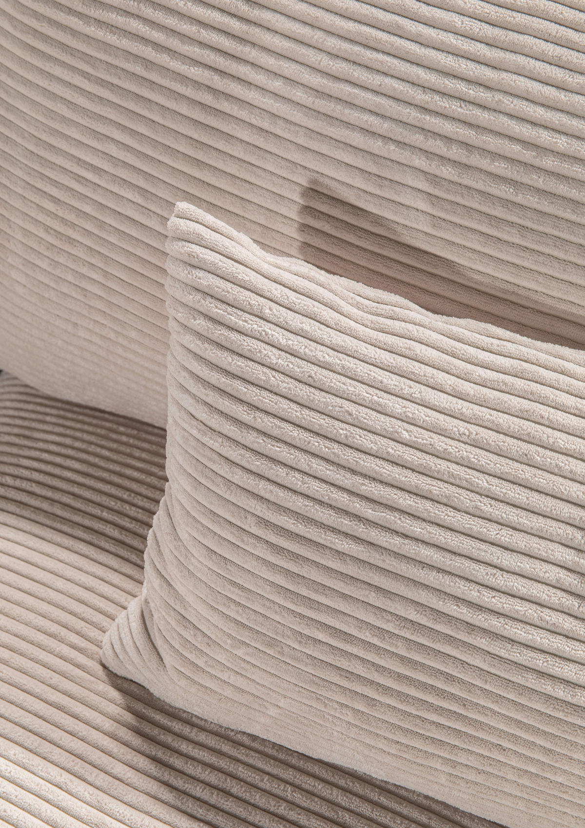 BIGSOFA in Cord Olivgrün  - Schwarz/Olivgrün, Romantik / Landhaus, Kunststoff/Textil (270/67/120cm) - Landscape