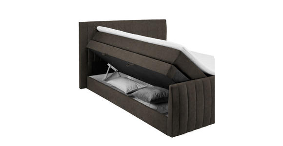 BOXSPRINGBETT 180/200 cm  in Braun  - Schwarz/Braun, KONVENTIONELL, Kunststoff/Textil (180/200cm) - Carryhome