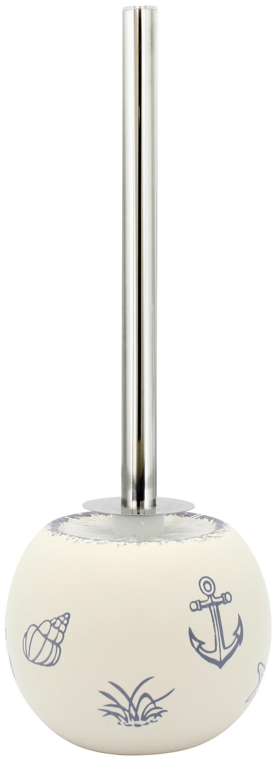 GARNITURĂ DE PERIE PENTRU WC in metal  plastic   - albastru/alb, Basics, ceramică/plastic (14,5/39/14,5cm) - Sadena