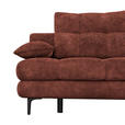 SCHLAFSOFA  mit Liegefunktion, Schlafen auf Sitzhöhe, Rücken echt Chenille Bordeaux  - Bordeaux/Schwarz, KONVENTIONELL, Textil/Metall (203/94/96cm) - Carryhome