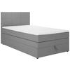 BOXSPRINGBETT 90/200 cm  in Grau  - Schwarz/Grau, Design, Kunststoff/Textil (90/200cm) - Welnova