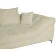 ECKSOFA Beige Chenille - Chromfarben/Beige, KONVENTIONELL, Textil/Metall (227/329cm) - Carryhome