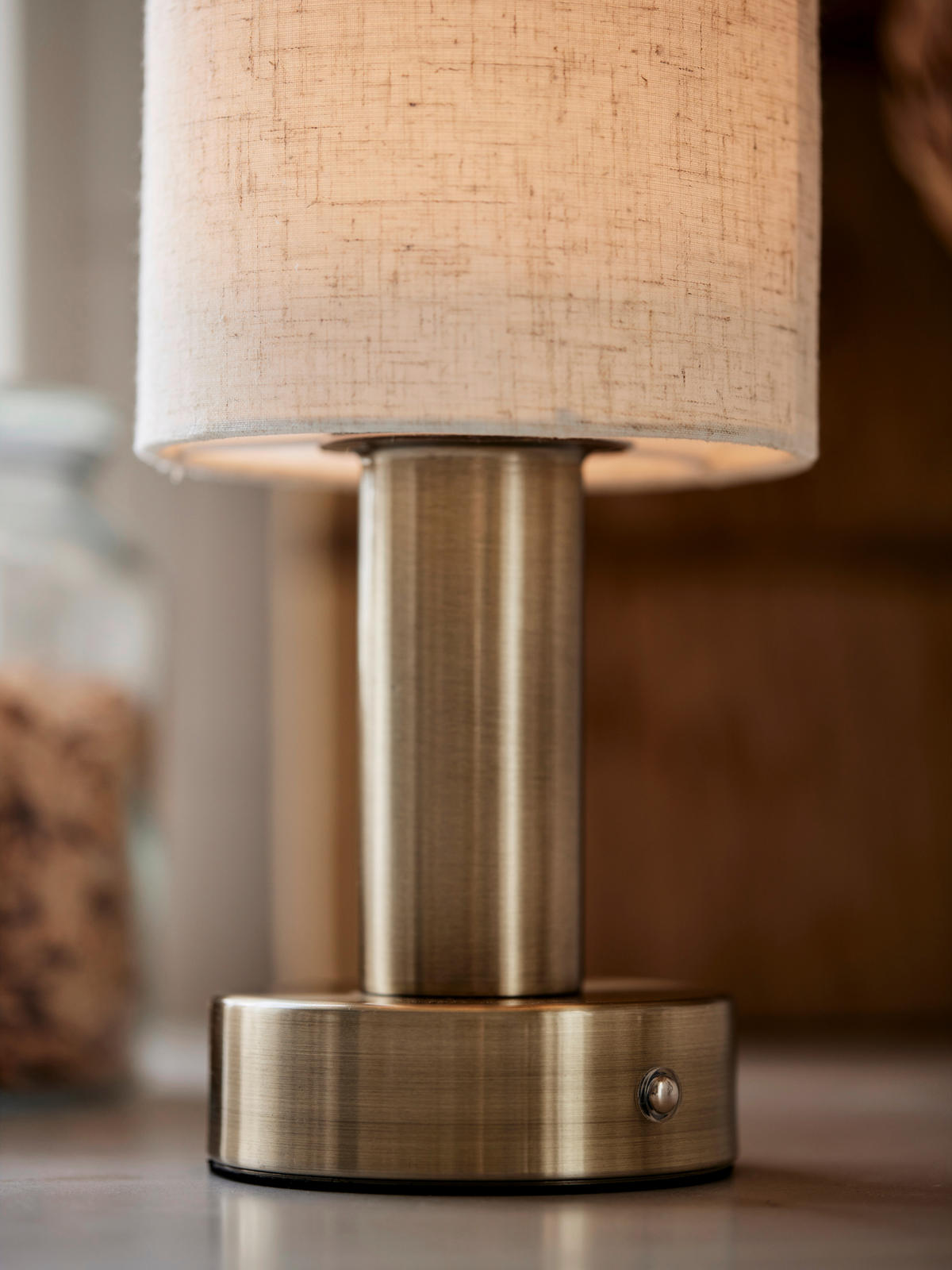 PORTABEL LAMPA Tiara 10/24 cm   - vit, Modern, metall/textil (10/24cm)