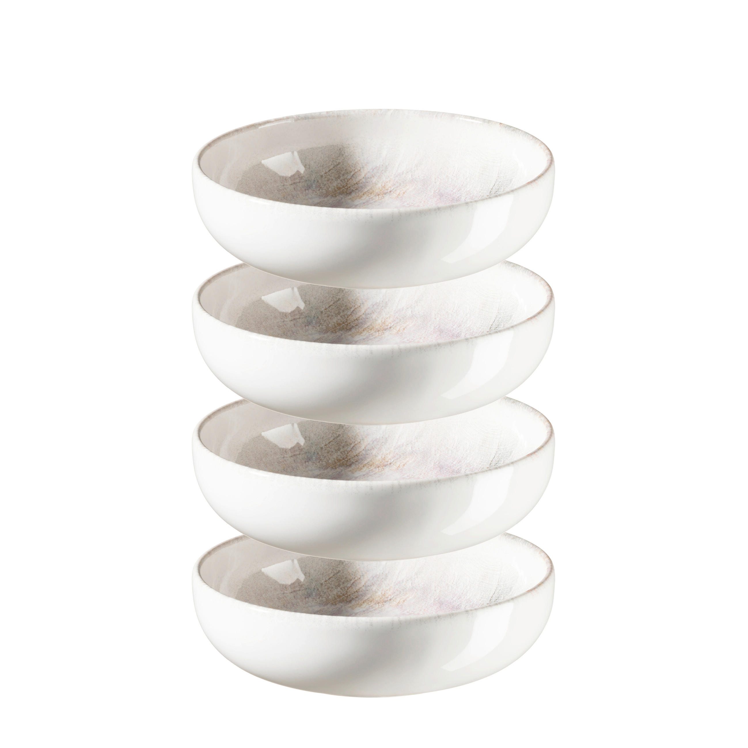 MÜSLISCHALENSET AQUARELLIA LILA  - Lila/Weiß, Basics, Keramik (15,5/4,8cm) - Mäser