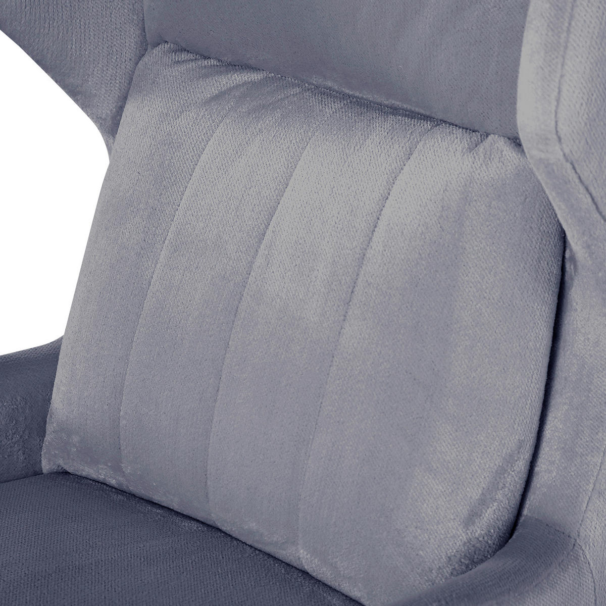 OHRENSESSEL Flachgewebe Grau  - Schwarz/Grau, Trend, Textil/Metall (75/111/83cm) - Ambia Home