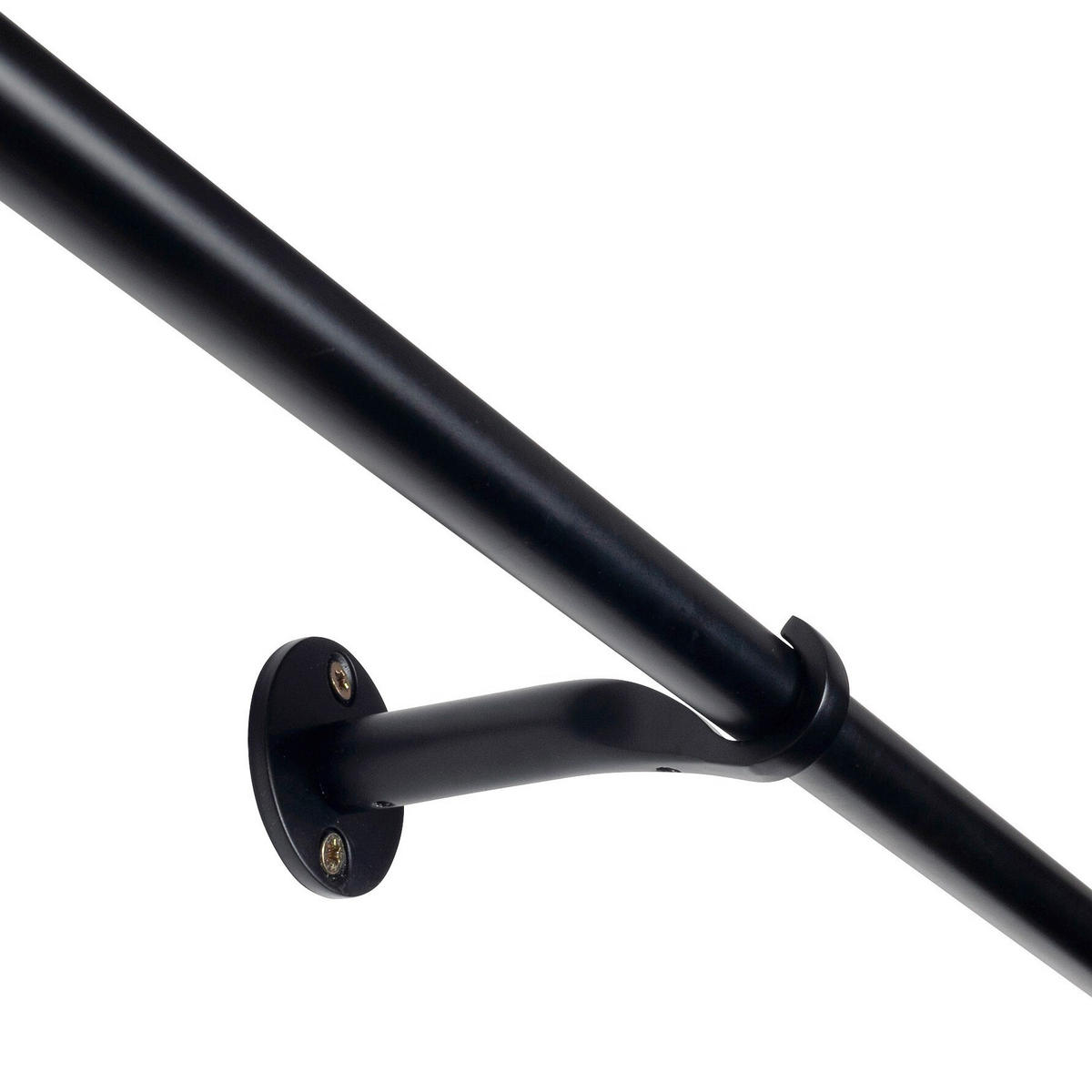 VORHANGSTANGENSET  120 cm  - Schwarz, Design, Metall (120cm)