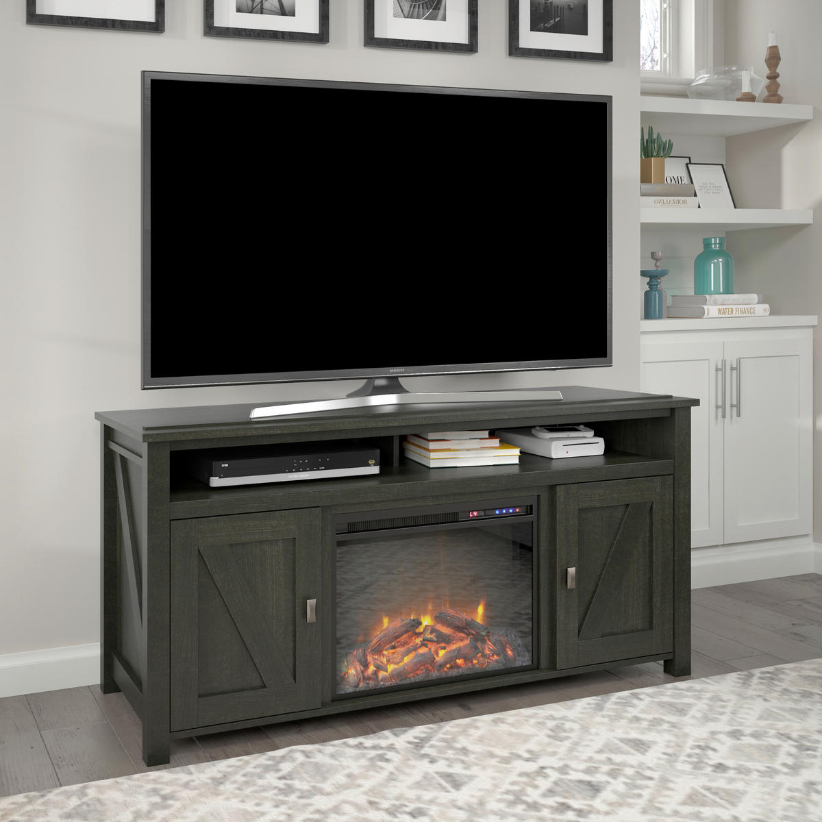 LOWBOARD Farmington  in 151/40/75 cm  - Schwarz, Design, Holzwerkstoff/Metall (151/40/75cm) - MID.YOU