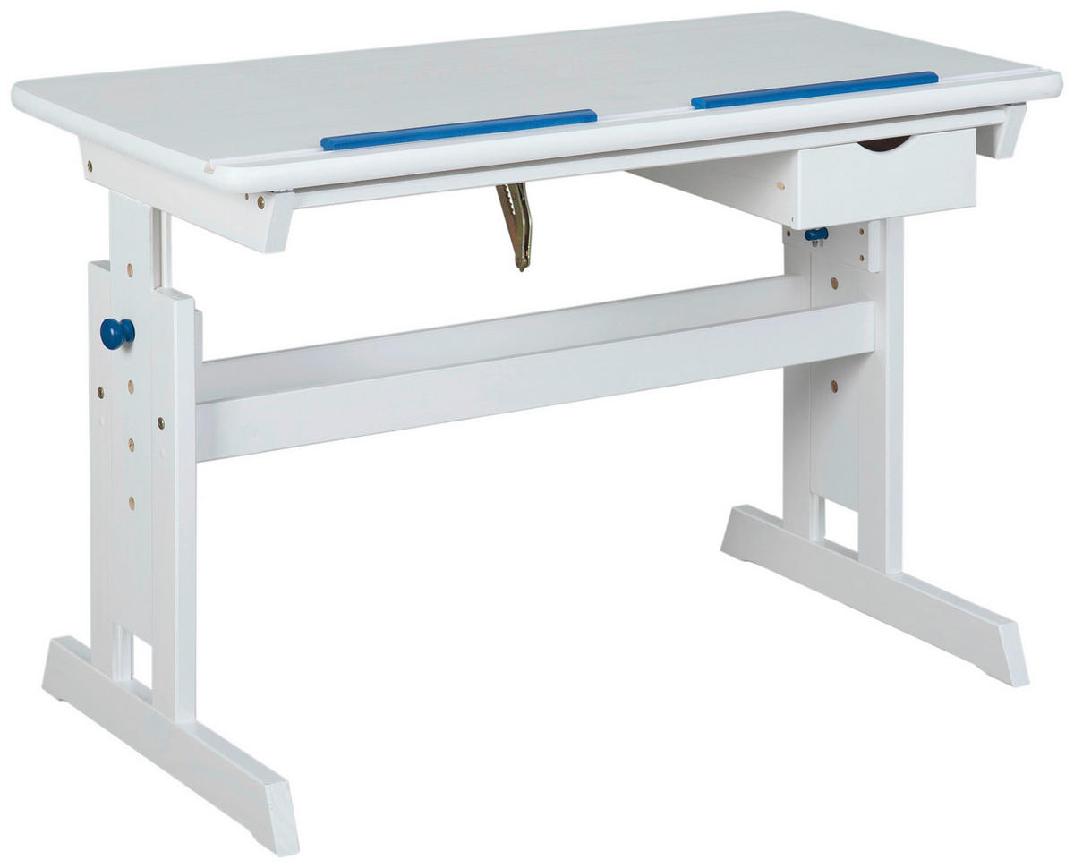 BUREAU DE JEUNESSE 109/55/63-96 cm  in Blau, Rosa, Weiss  - Blau/Weiss, Basics, Holz/Holzwerkstoff (109/55/63-96cm) - MID.YOU