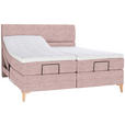 BOXSPRINGBETT 180/200 cm  in Altrosa  - Eichefarben/Altrosa, KONVENTIONELL, Holz/Textil (180/200cm) - Voleo