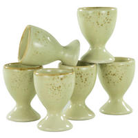EIERBECHERSET Keramik  - Salbeigrün, Trend, Keramik (5,5cm) - Creatable