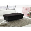 HOCKER in Textil Schwarz  - Silberfarben/Schwarz, Konventionell, Textil/Metall (133/47/72cm) - Sit & More
