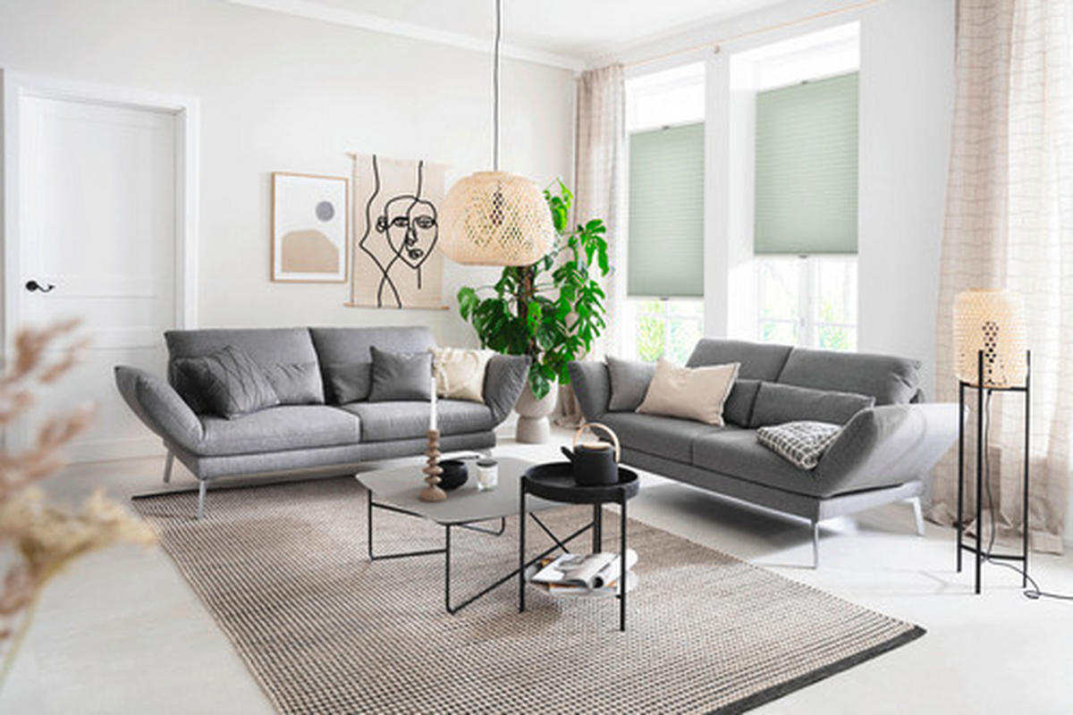PLISSÉGARDIN  - grön, Basics, textil (80/220cm) - Schöner Wohnen