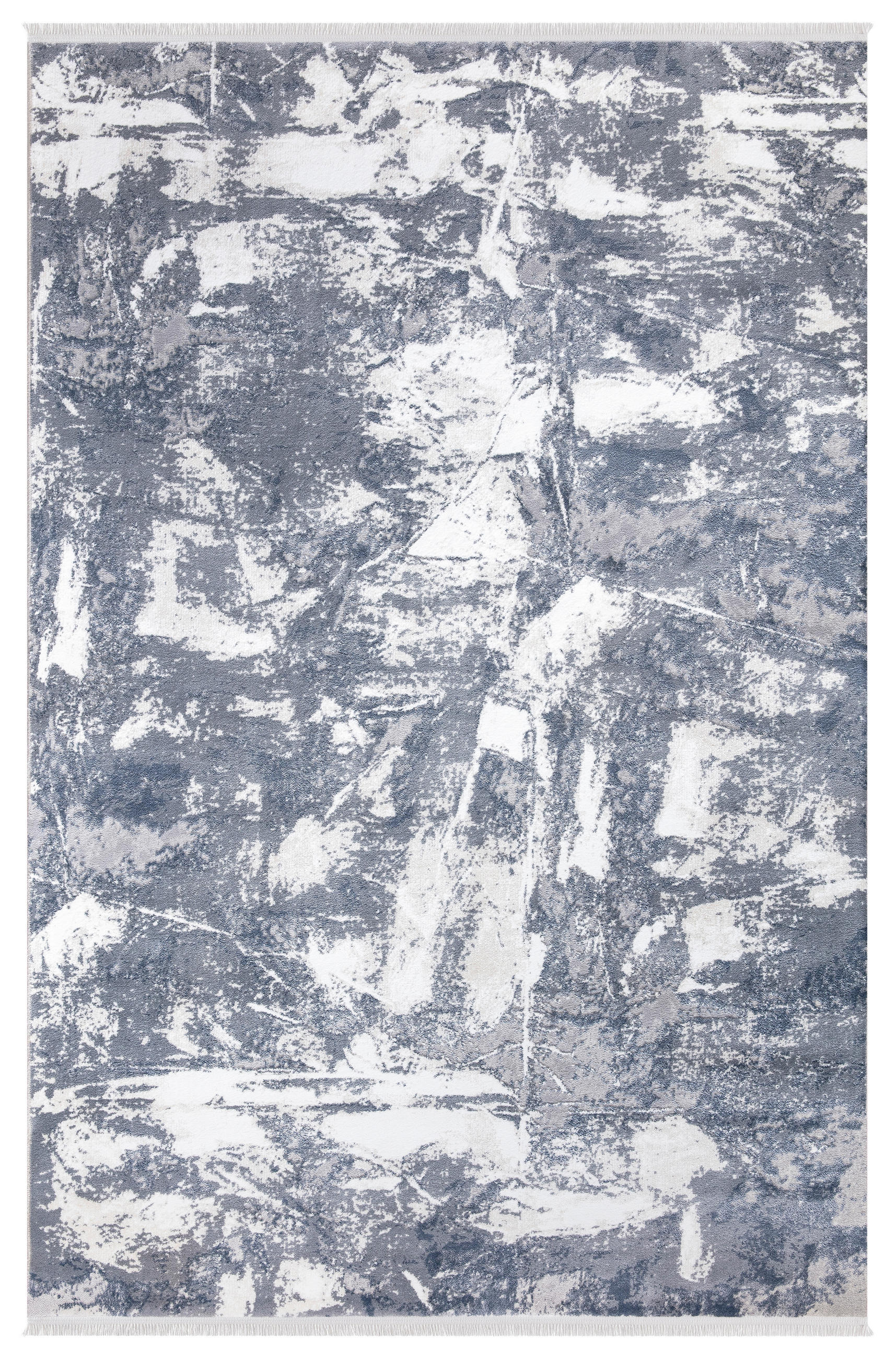 LÄUFER 80/300 cm Lotus Blau, Weiß  - Blau/Weiß, KONVENTIONELL, Textil (80/300cm)